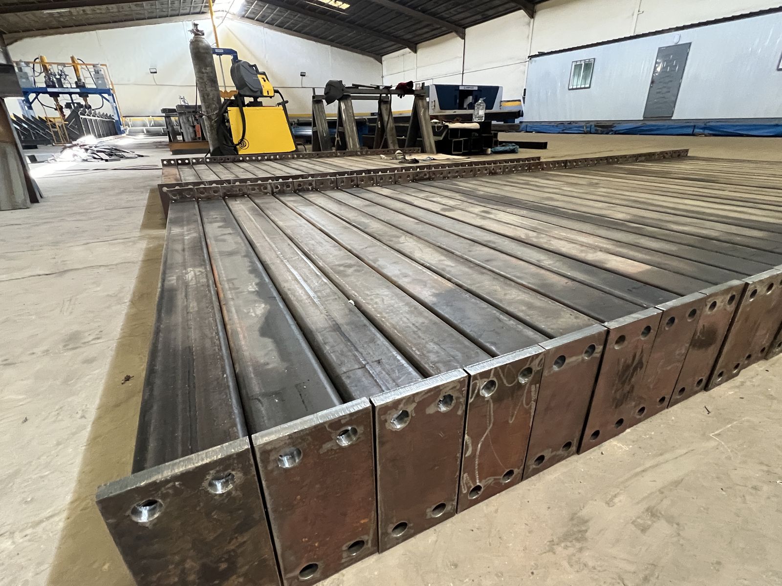 Welded box sections ready for dispatch