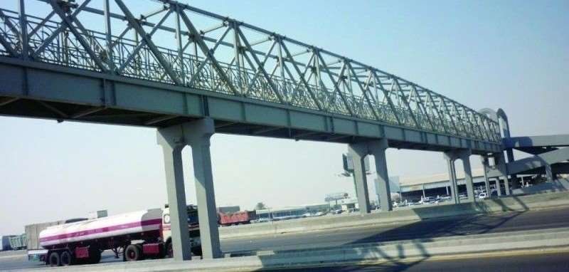 Steel pedestrian bridge